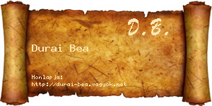 Durai Bea névjegykártya
